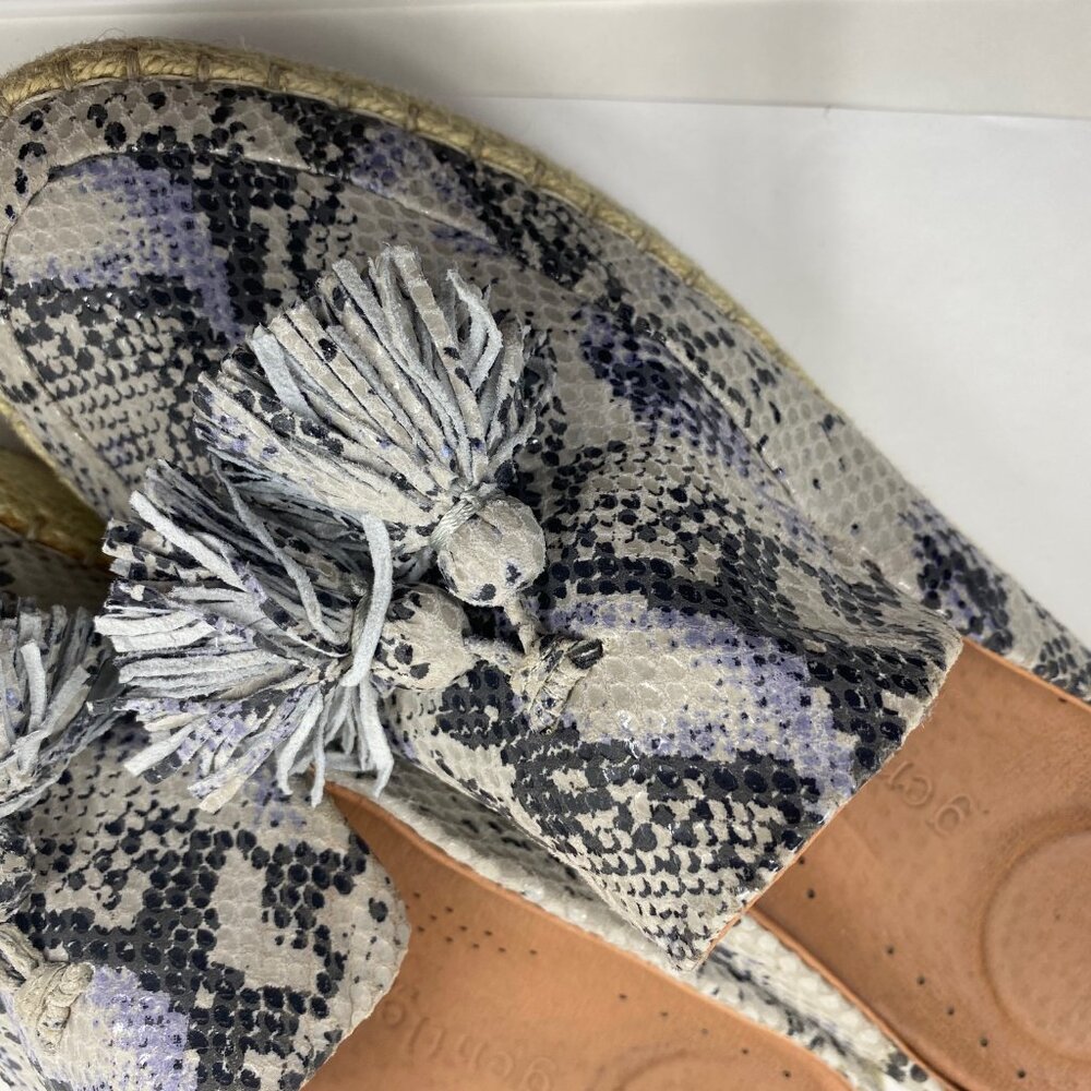 Gentle Souls Womens Espadrille Mule/Slide/ Loafer Snake print Leather Size 7.5 - Picture 4 of 4